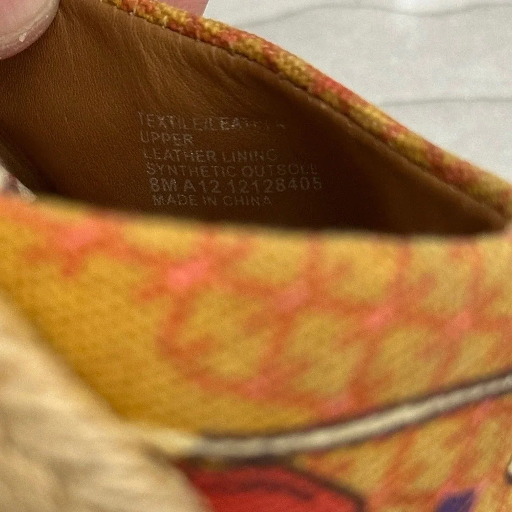Tory Burch Sherri Mid Wedge‎ Espadrille Sandals Floral Ankle Strap Women's Sz 8